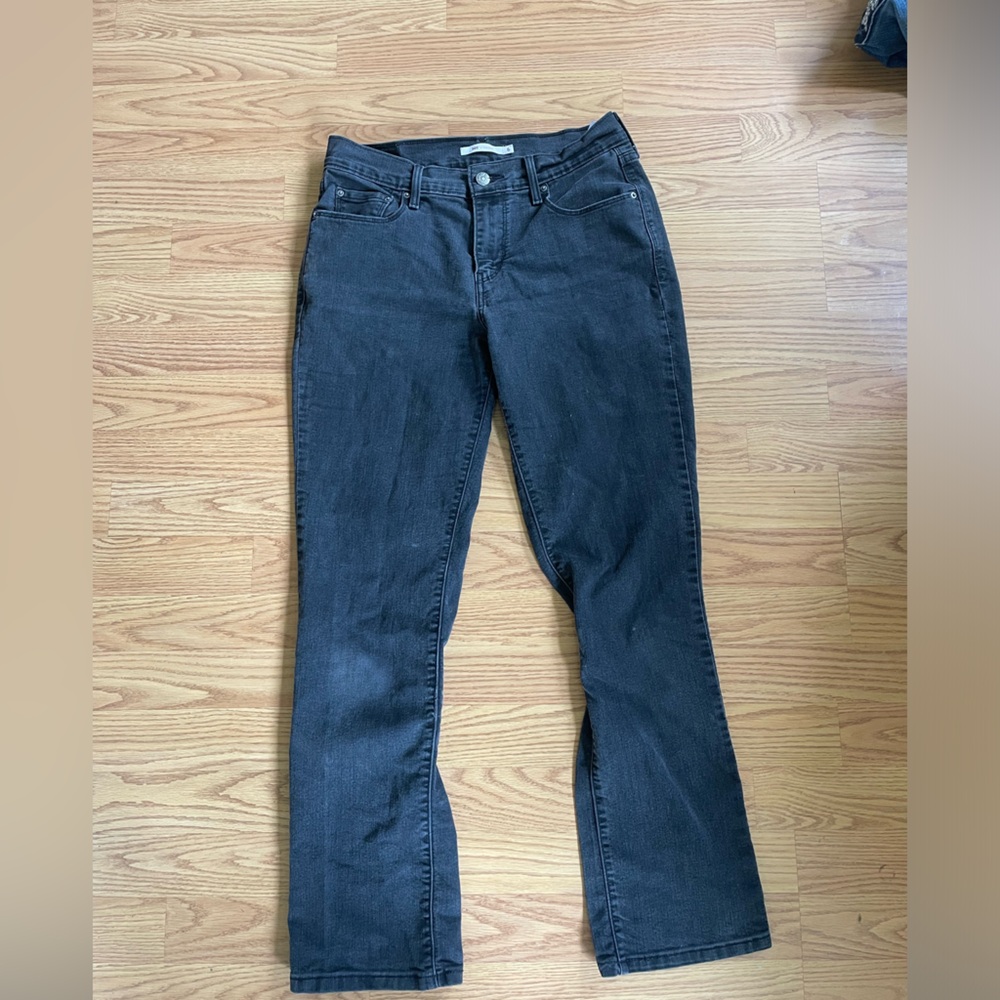 Levi 505 straight jeans size 6 grey